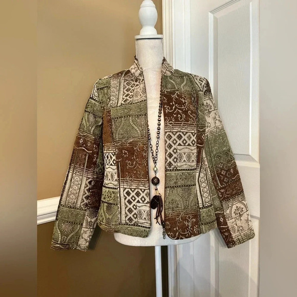Dress Barn | Women's Jacket Blazer| Beautiful print size small - Picture 7 of 12
